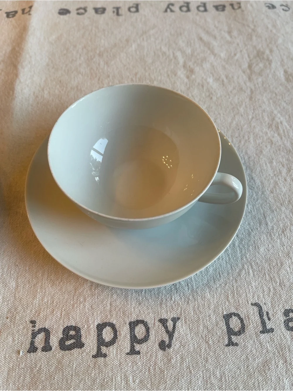 Classic White Arzberg Porcelain Tea Cup and Saucer Set - 2 German made